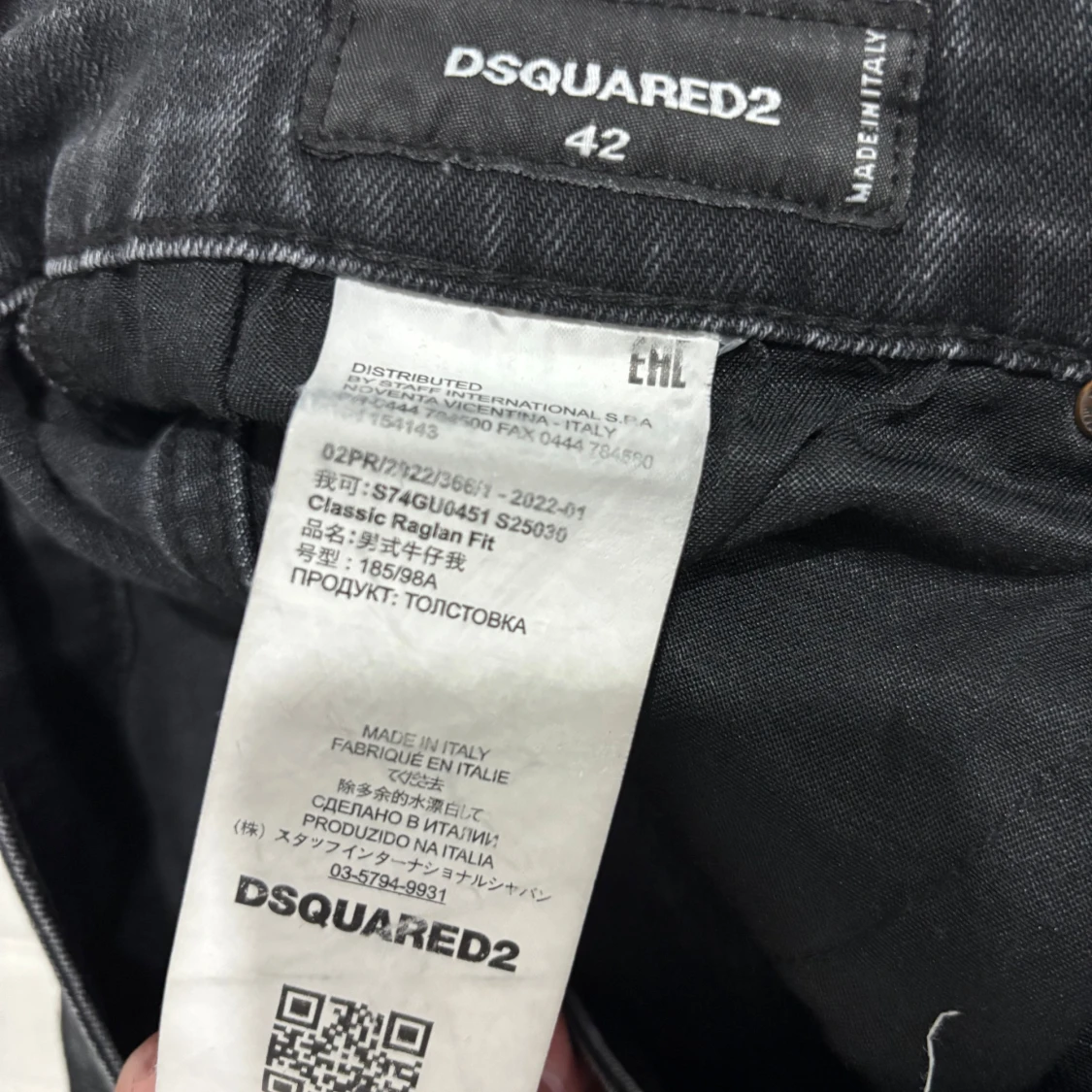 Svarta jeans från Dsquared2, stl 42 - 2
