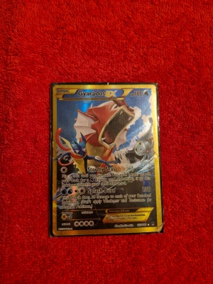 Gyarados EX (BUDA!!!) - Cool Gyarados EX Pokémonkort med glansig yta och kraftfulla attacker som Stormy Seas och Splash Burn. Perfekt för samlare och dig som vill boosta din lek med en av de mest ikoniska vattenpokémon! Kortet är i fint skick och redo för nya äventyr.