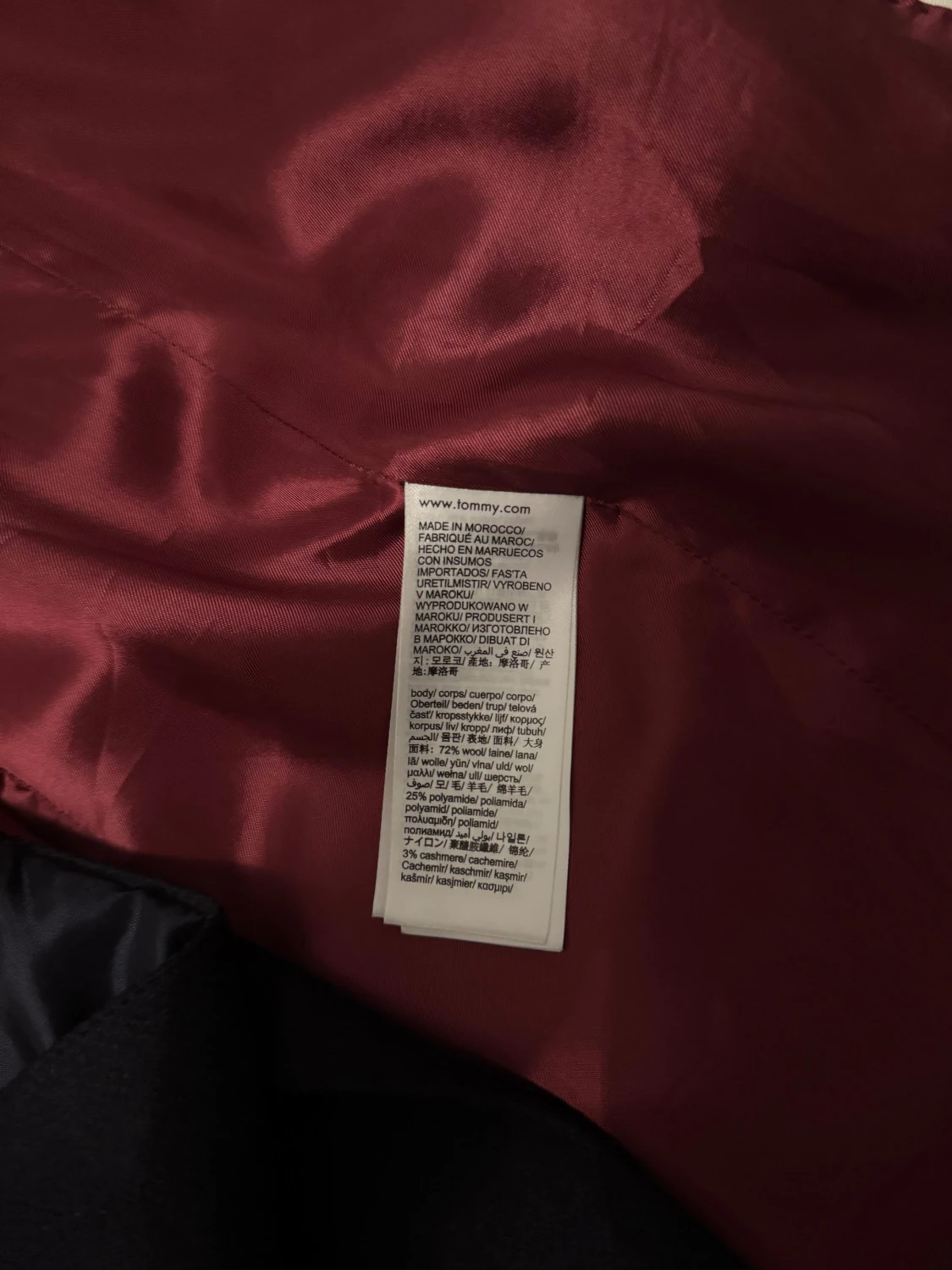 Marinblå kappa från Tommy Hilfiger - 4