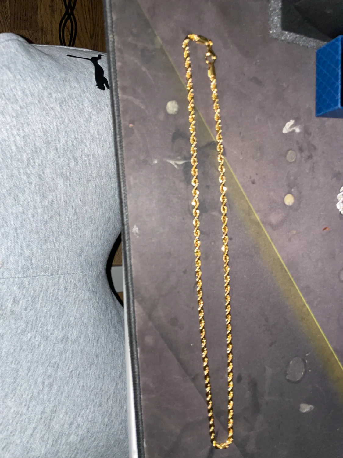 Äkta guldplaterad cordell 4mm 60cm - 2