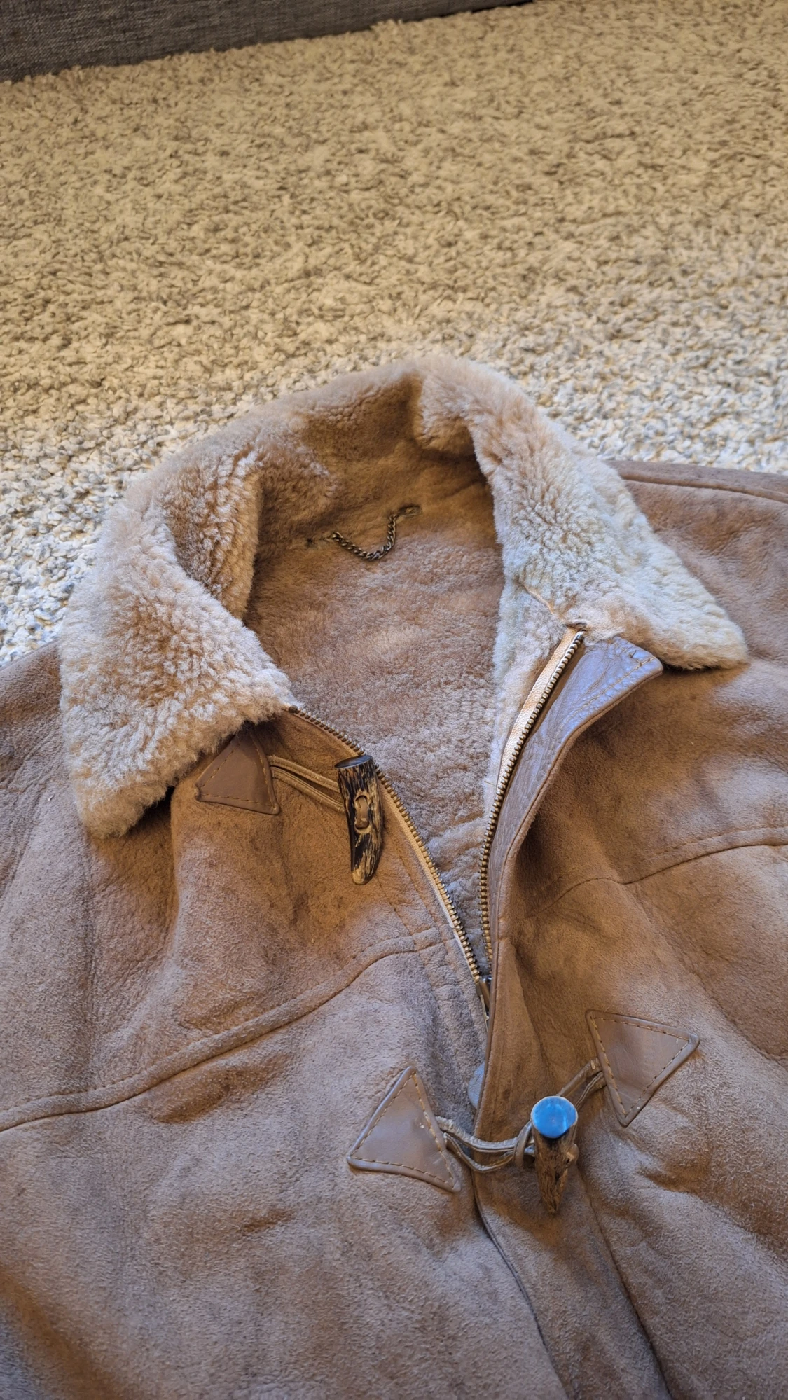 Brun duffel jacka från Canterbury Leather International  - 2