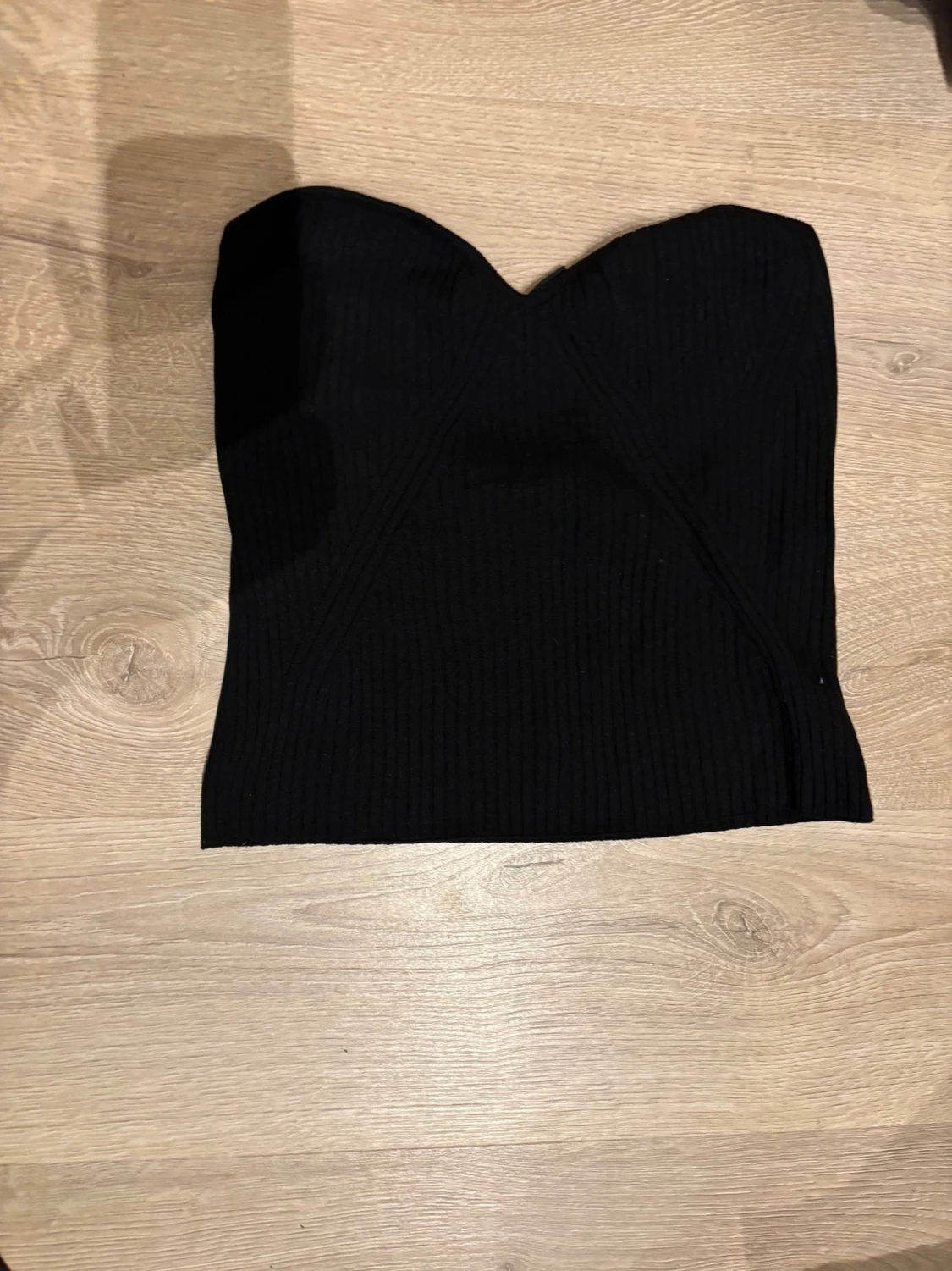 Svart bandeau-topp /tubtopp/axelbandslös topp, Lindex - 1