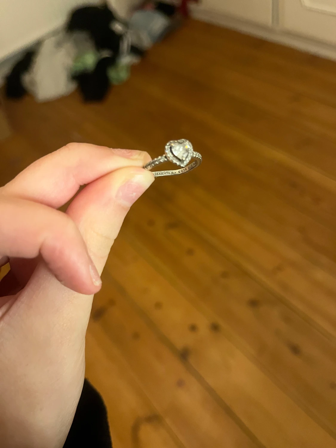 Pandora silverring med hjärta - 2