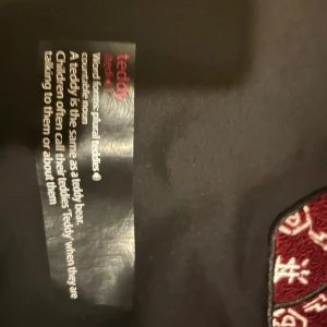 Philipp plein  - Svart hoodie från Philipp Plein med stor röd och vit mönstrad teddy-björn på framsidan och broderad text 'PLEIN Teddy' i rött på ryggen. Tröjan har huva och långa ärmar, tillverkad i mjuk bomull. Perfekt för dig som gillar streetwear med unik design.🤑🌟 använd en gång köpte 2 st men min fru gillade inte motivet så den säljs istället köptes ny för 10.000