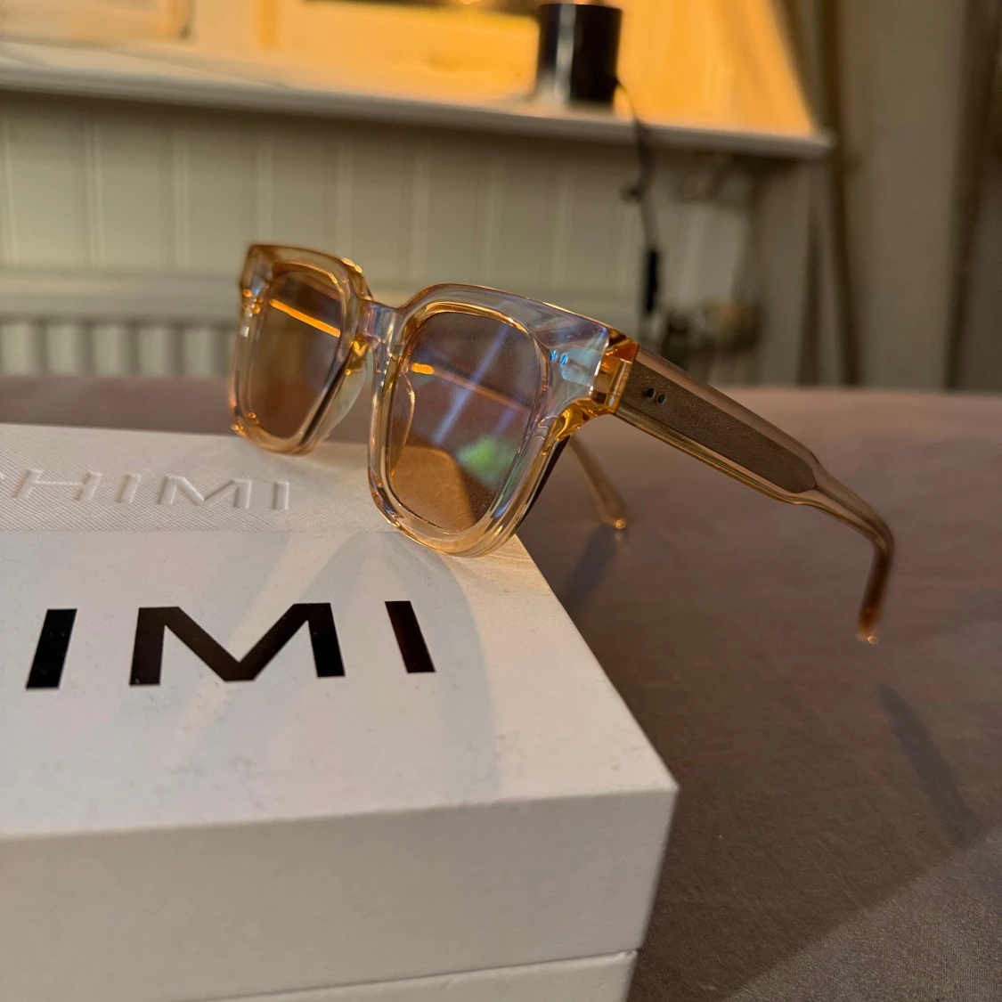 CHIMI ljusorange fyrkantiga solglasögon - 2