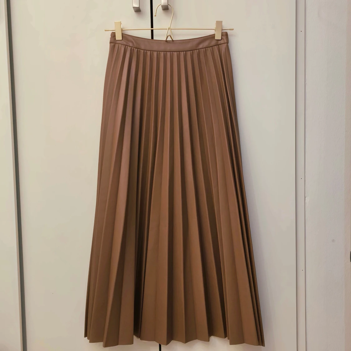 Mango Brun läderkjol i PU