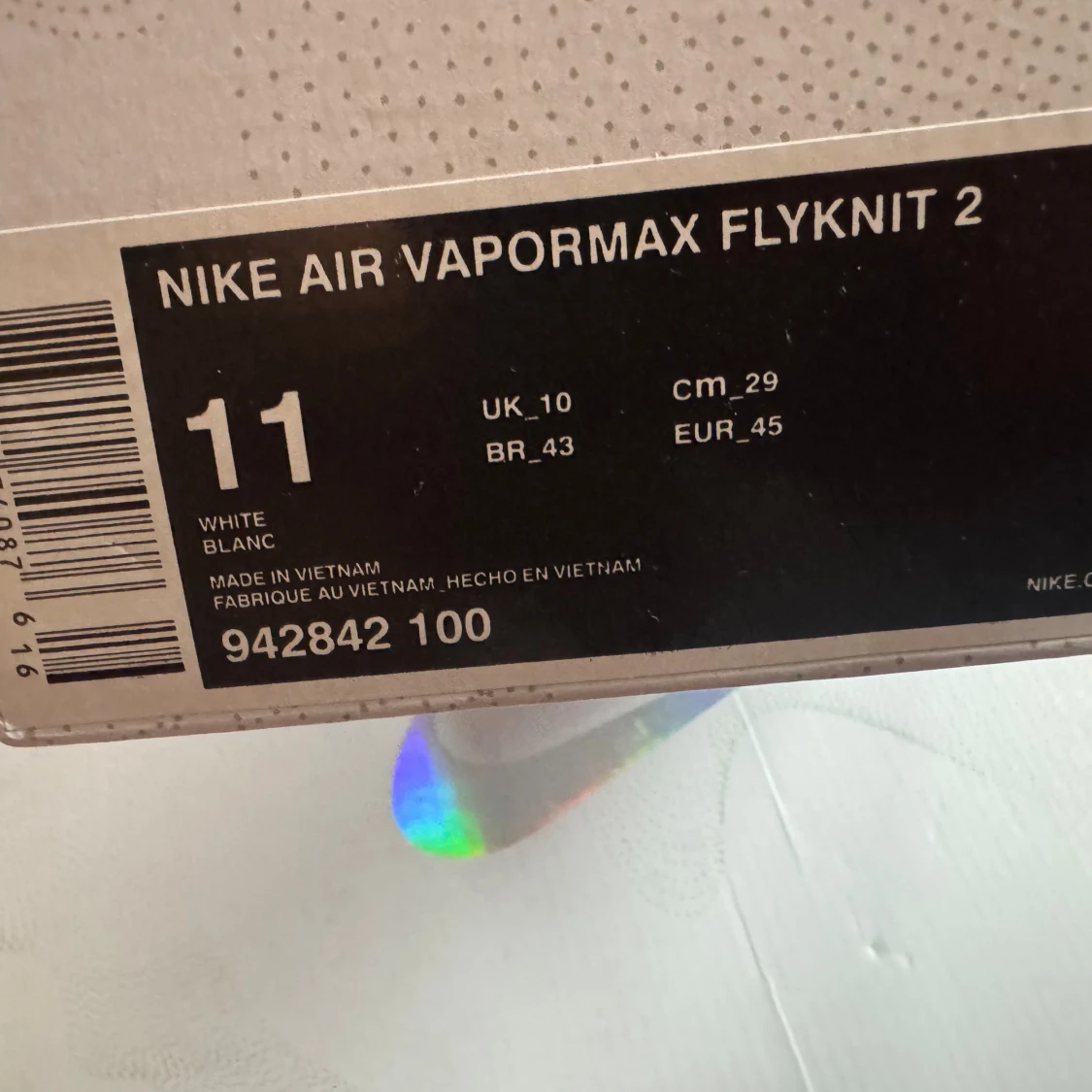 Nike Air Vapormax Flyknit 2 Vit, helt nya och oanvända. - 3