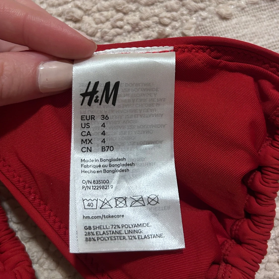 Röd bikini från H&M - 3