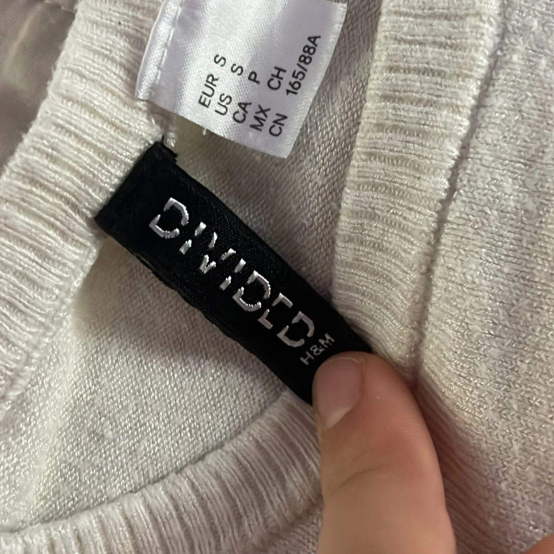 Vit stickad tröja från H&M Divided - 2