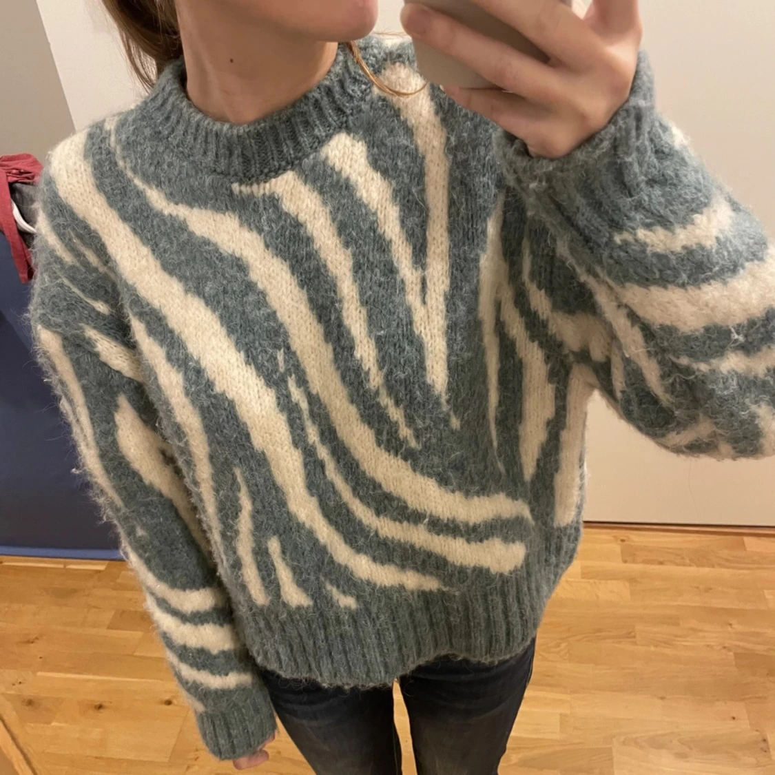 Stickad tröja zebra - 2