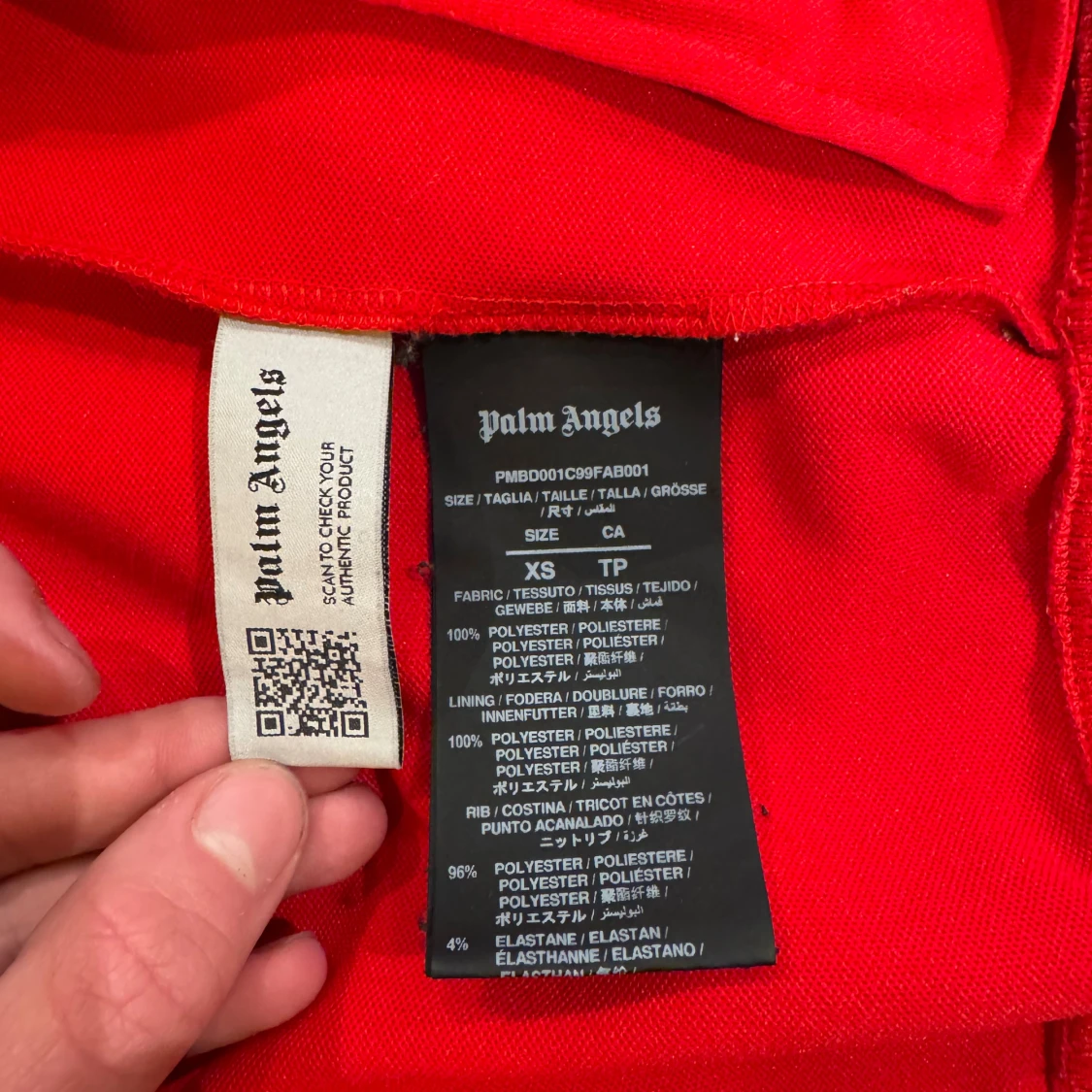 Röd Palm Angels zip hoodie XS - 3