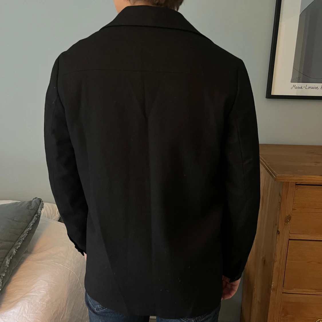 Svart jacka/overshirt med knappar - 3