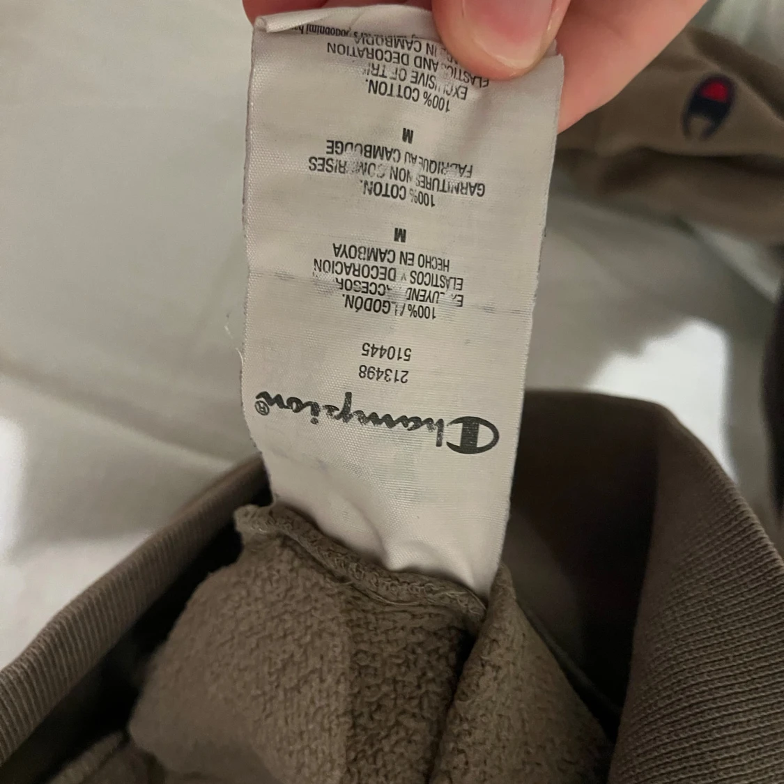 Brun Champion hoodie med broderad logga - 4