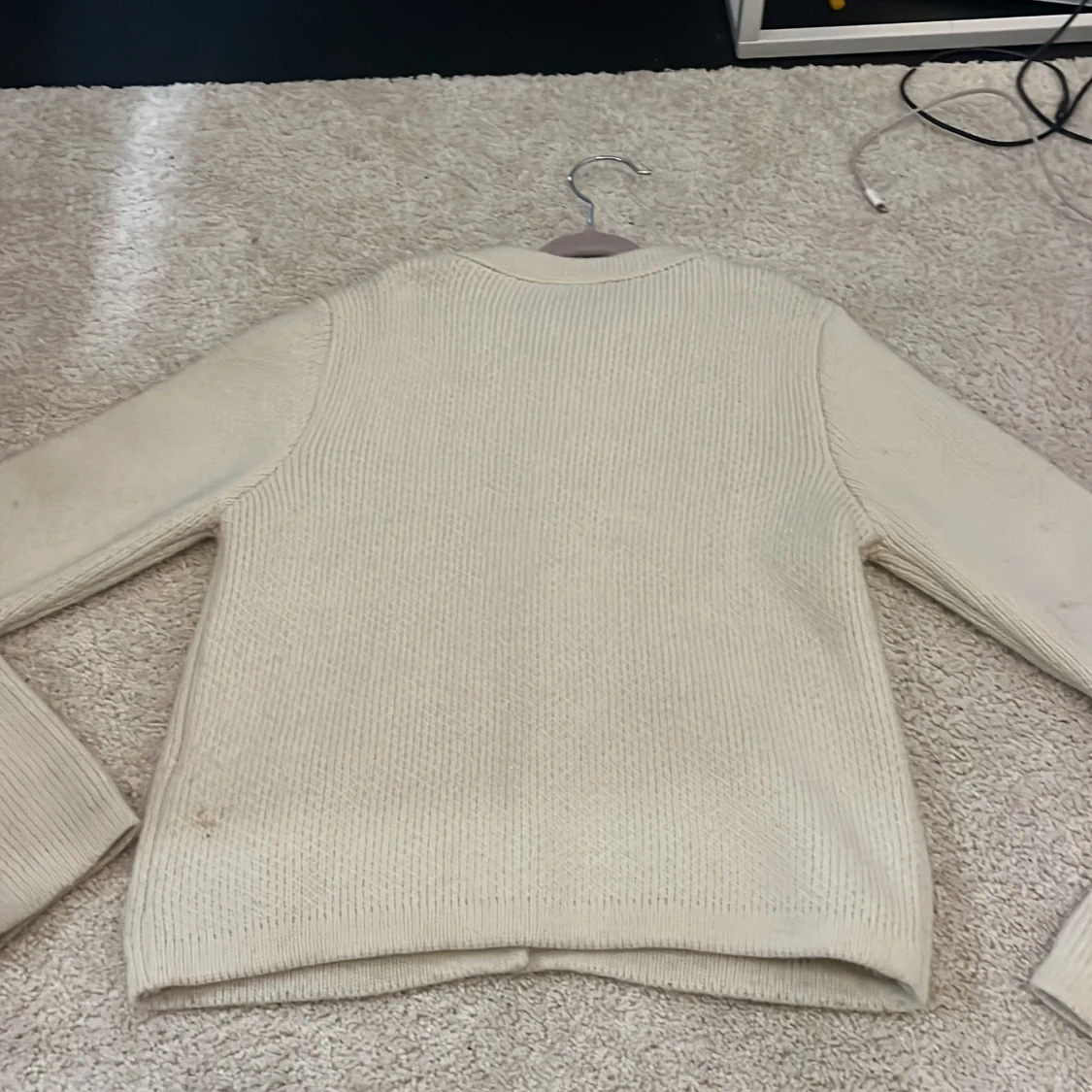 Beige stickad kofta från Zara - 2