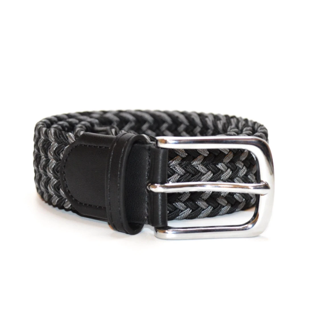 Flätat bälte, Svart Grå - 1