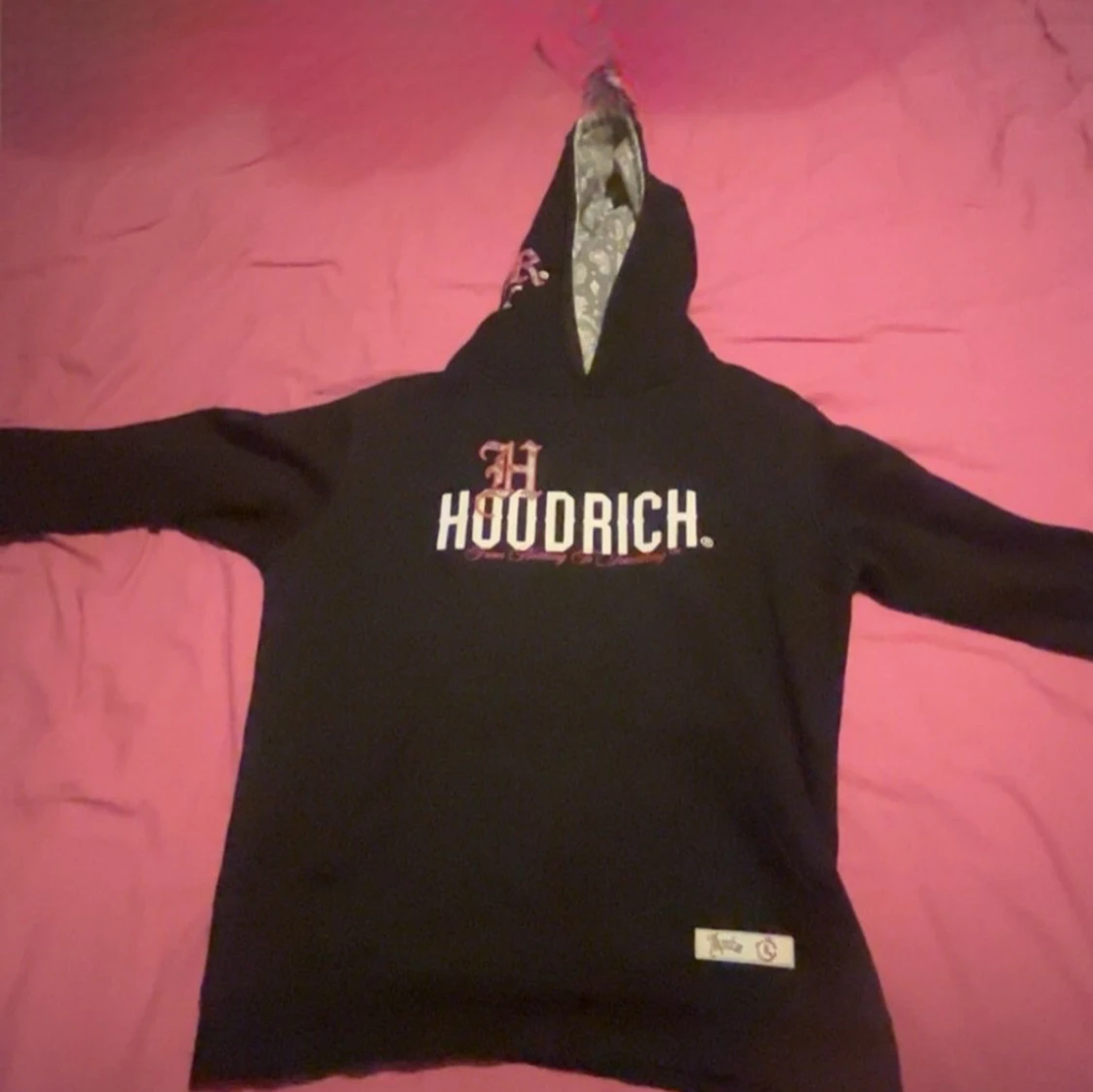 Svart Hoodie från Hoodrich med tryck - 4