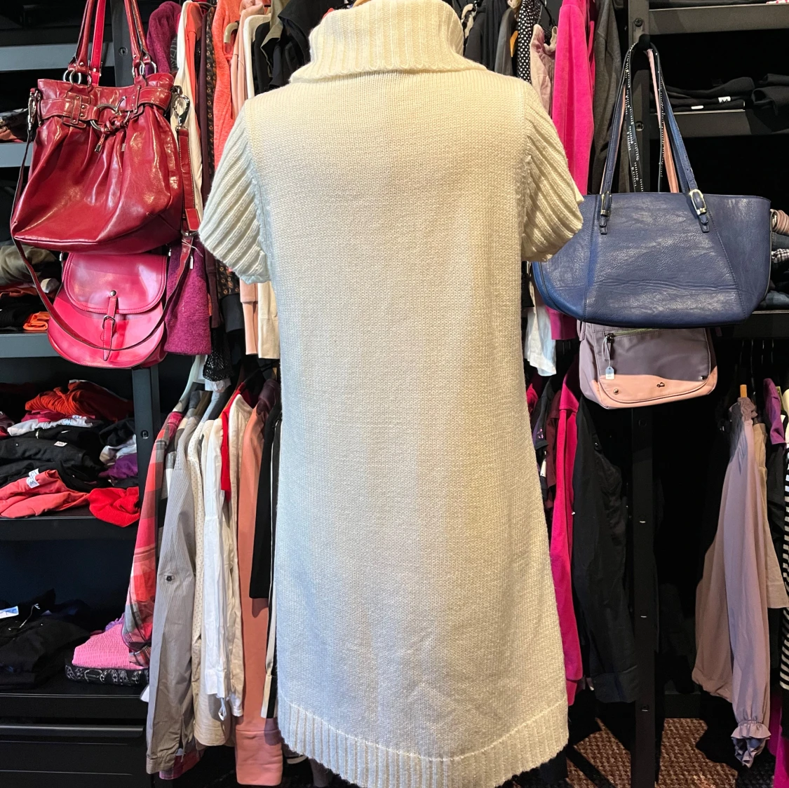 Vit stickad klänning från Esmara - 1