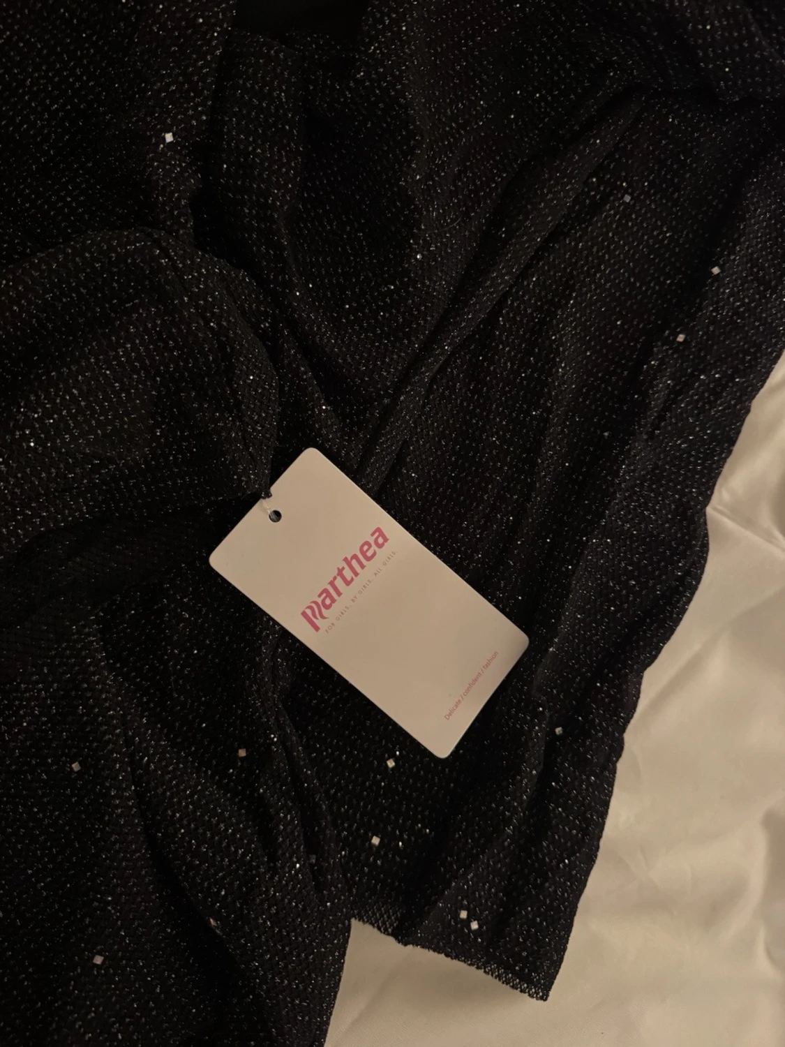 Svart glittrig kortklänning parthea - 2