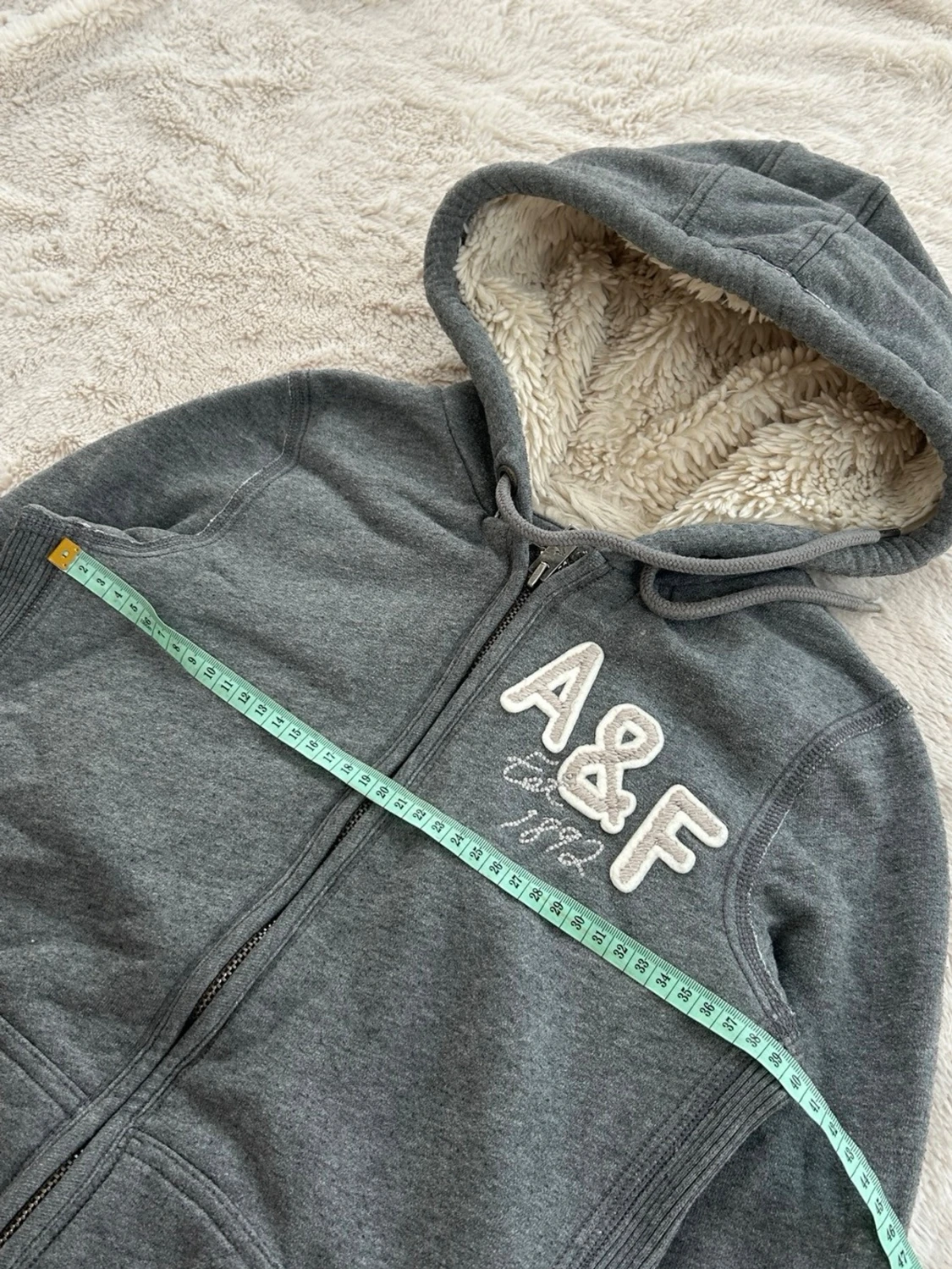 Abercrombie & fitch vintage zip med foder  - 4