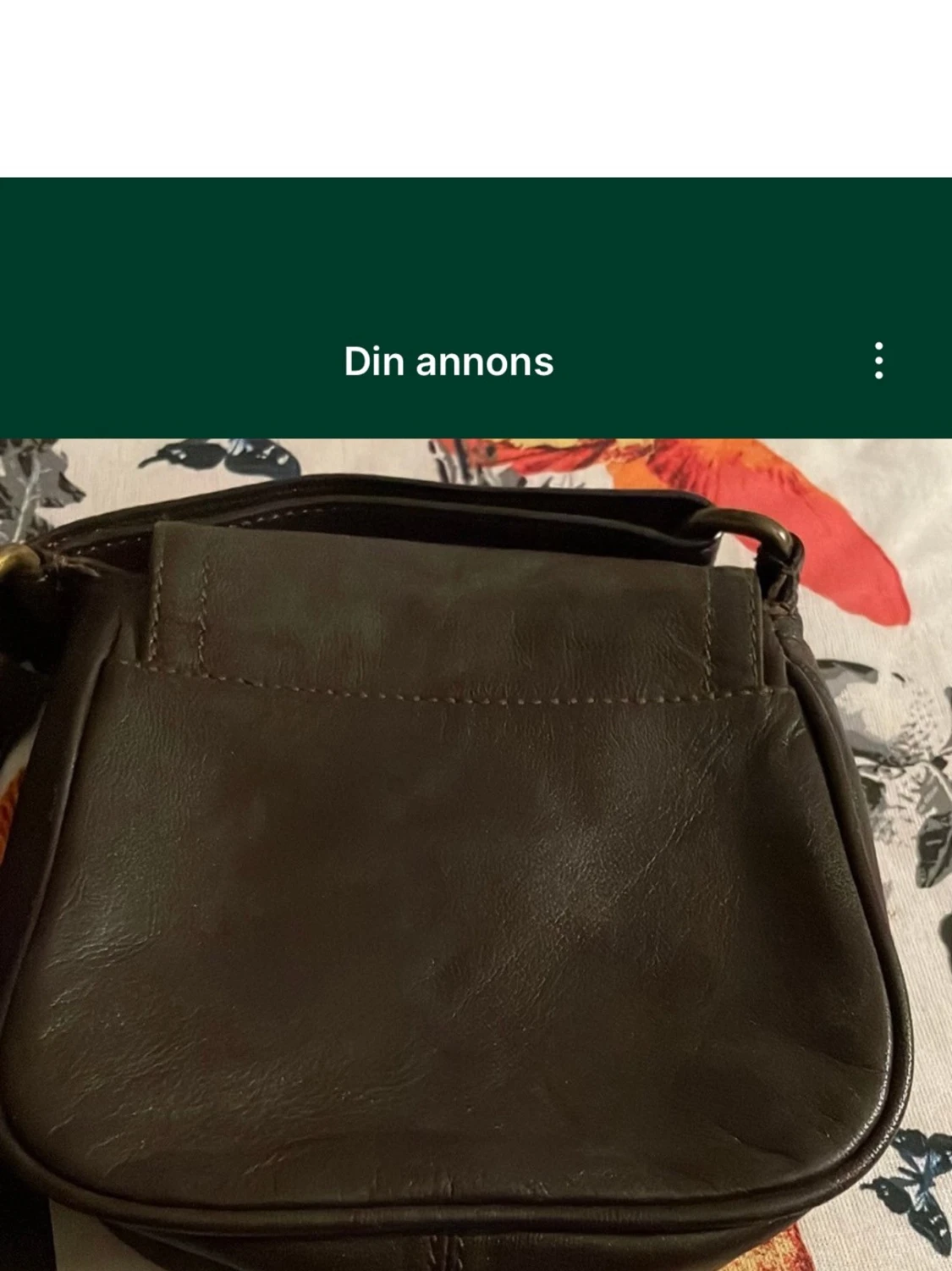 Axelremsväska i läder. - 1