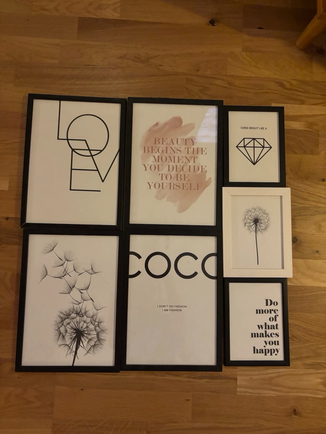 Posters olika storlekar +ramar 