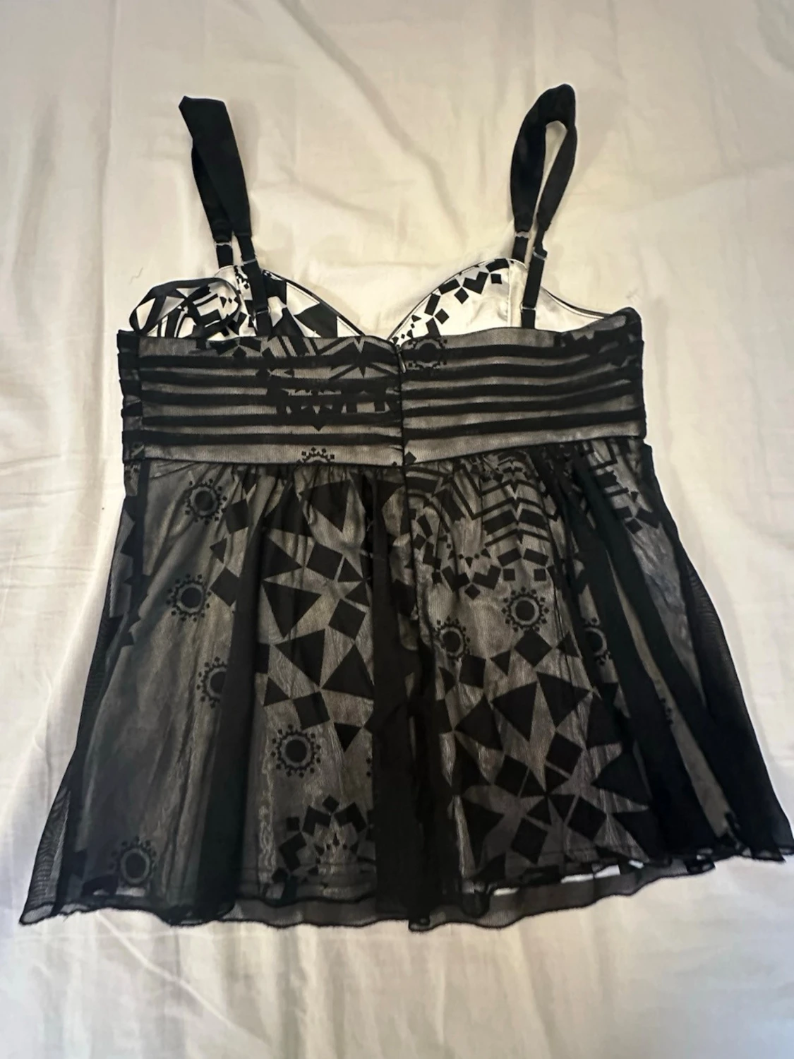 Svart mönstrad linnetopp från Bruno Banani - 2