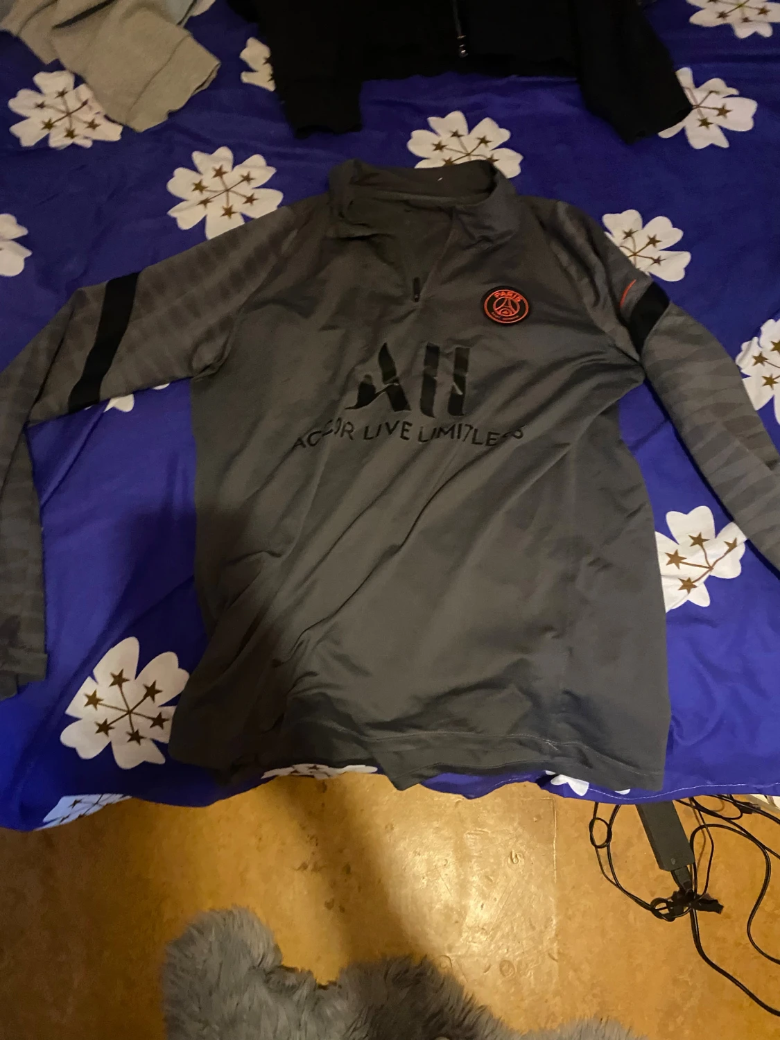 Grå PSG långärmad fotbollströja