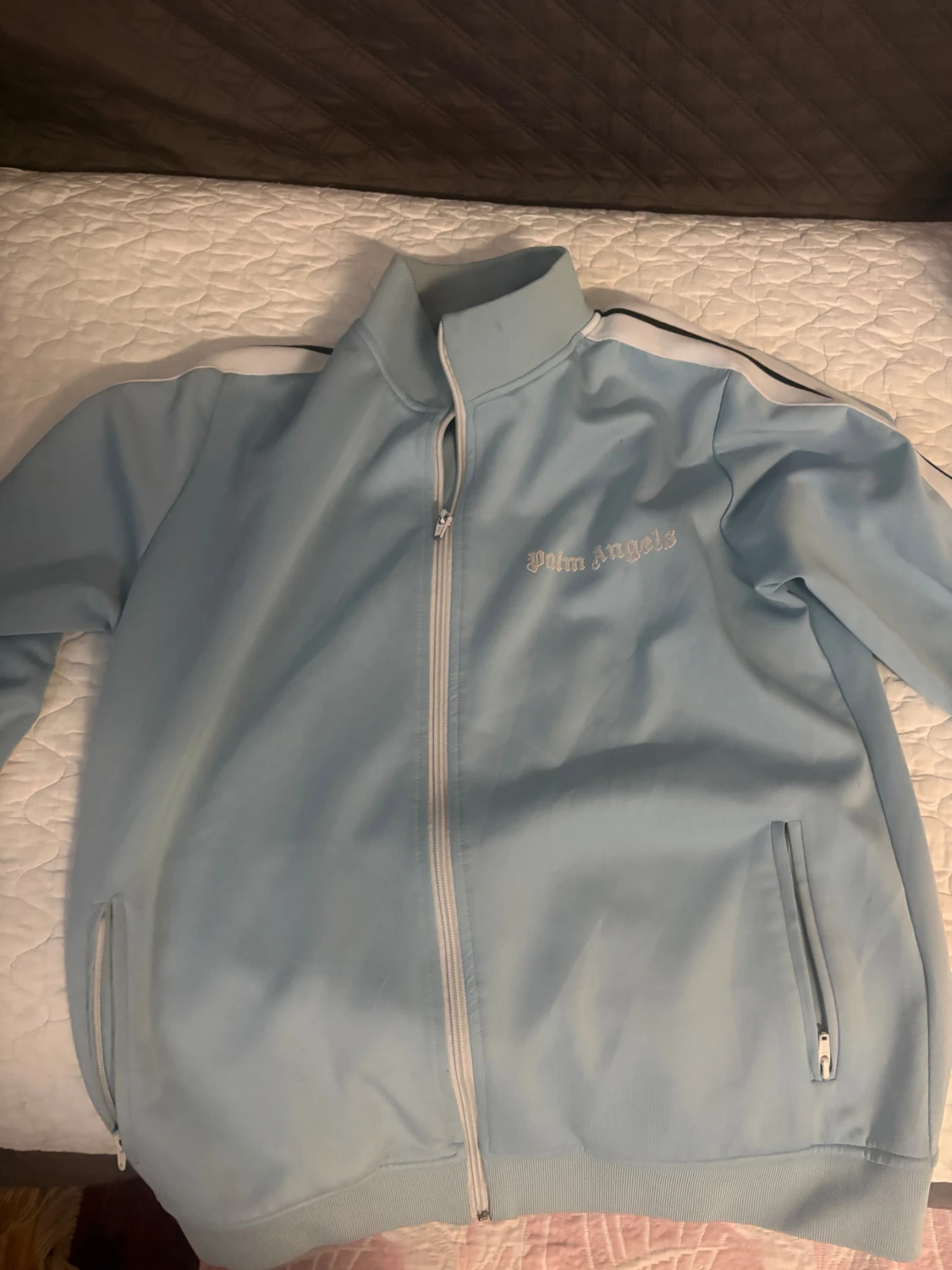 Ljusblå track jacket från Palm Angels - 1