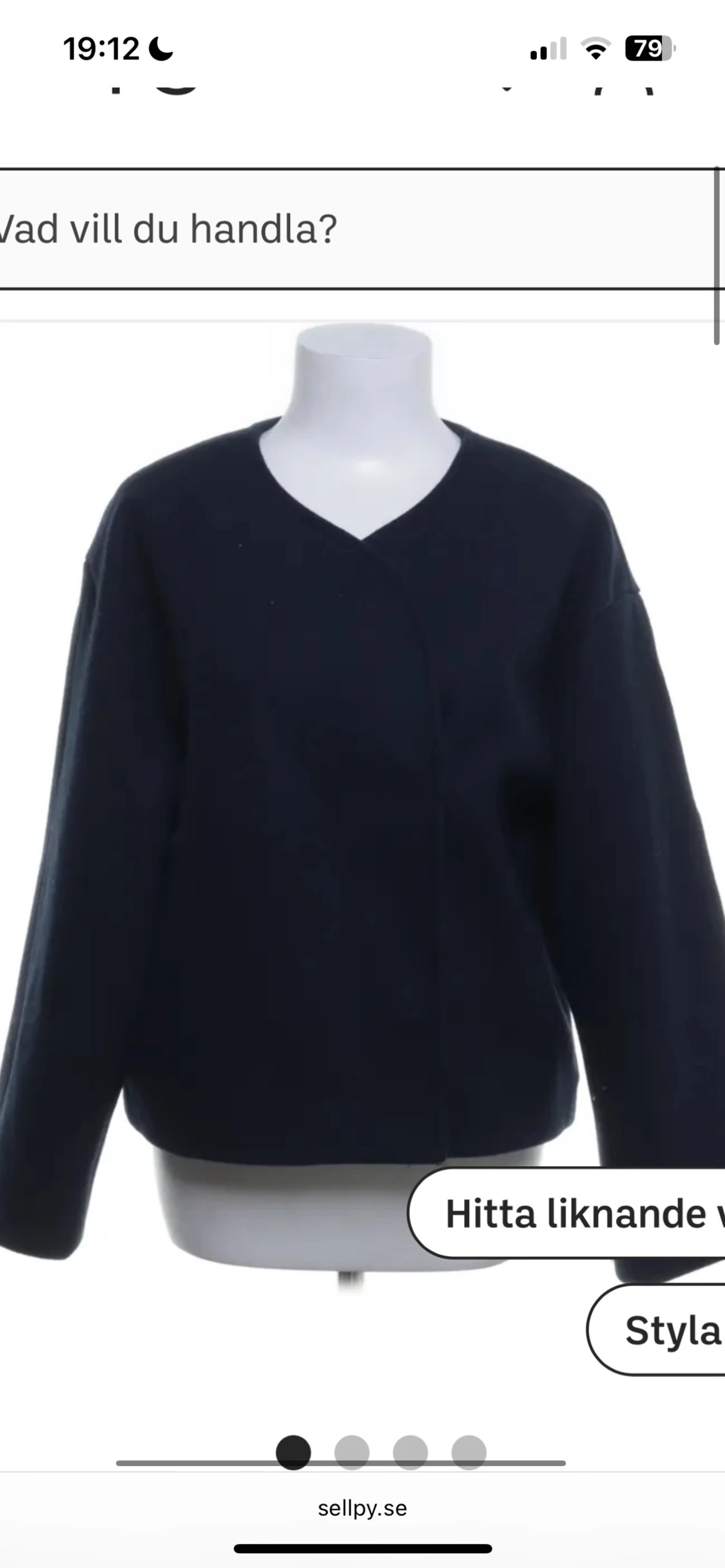 Mörkblå kofta från Gina Tricot