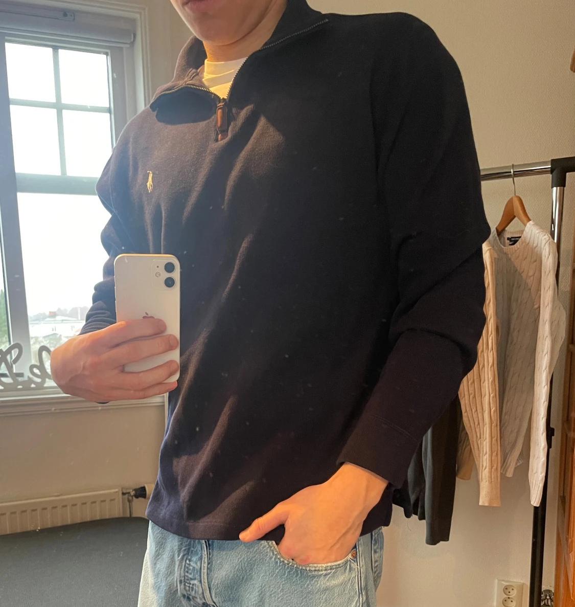 Marinblå half zip från Polo Ralph Lauren
