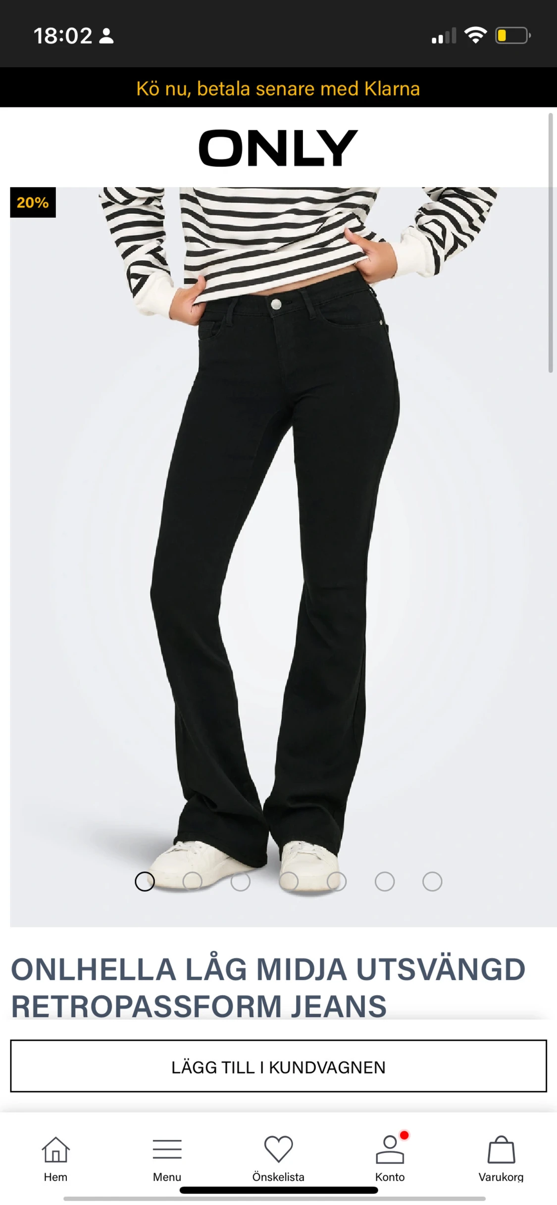 Svarta bootcut jeans från ONLY