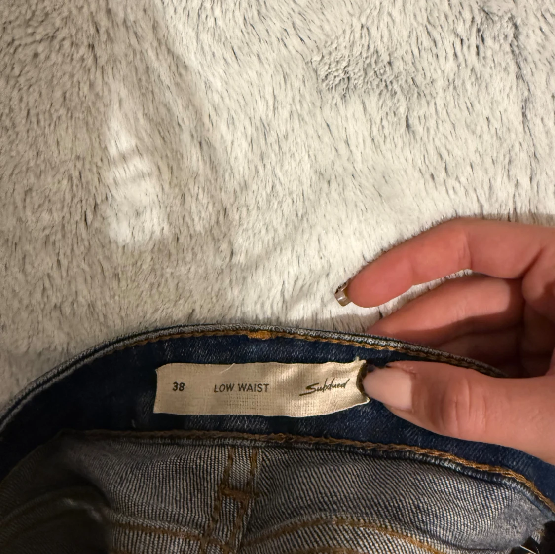 Blå bootcut jeans från Selected - 4