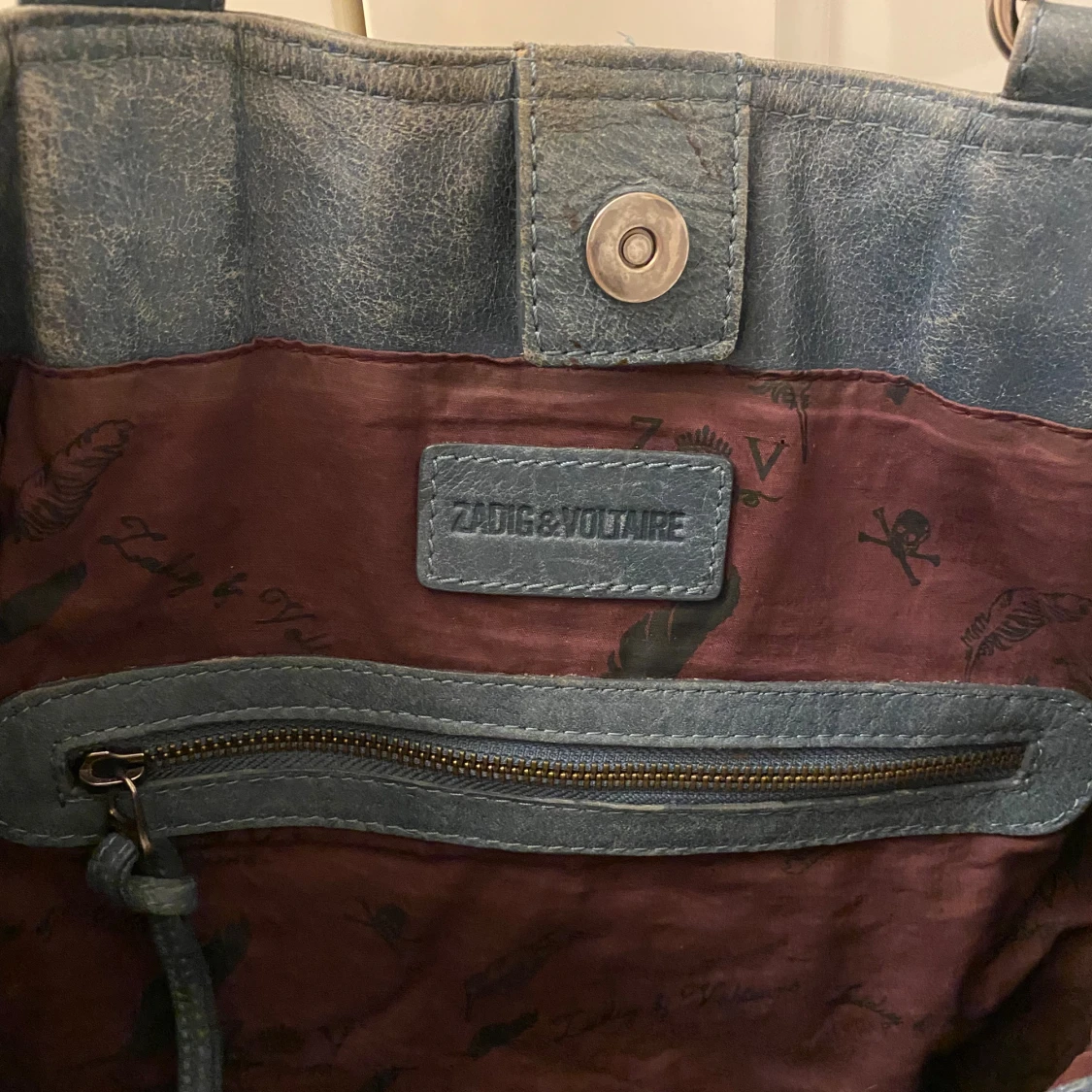 Blå skinnväska från Zadig & Voltaire - 1