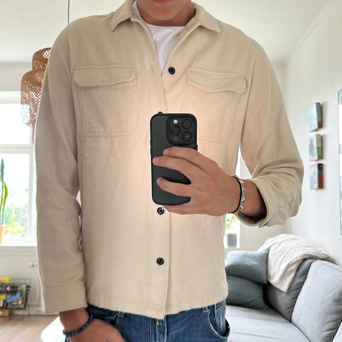 Overshirt beige Selected Homme