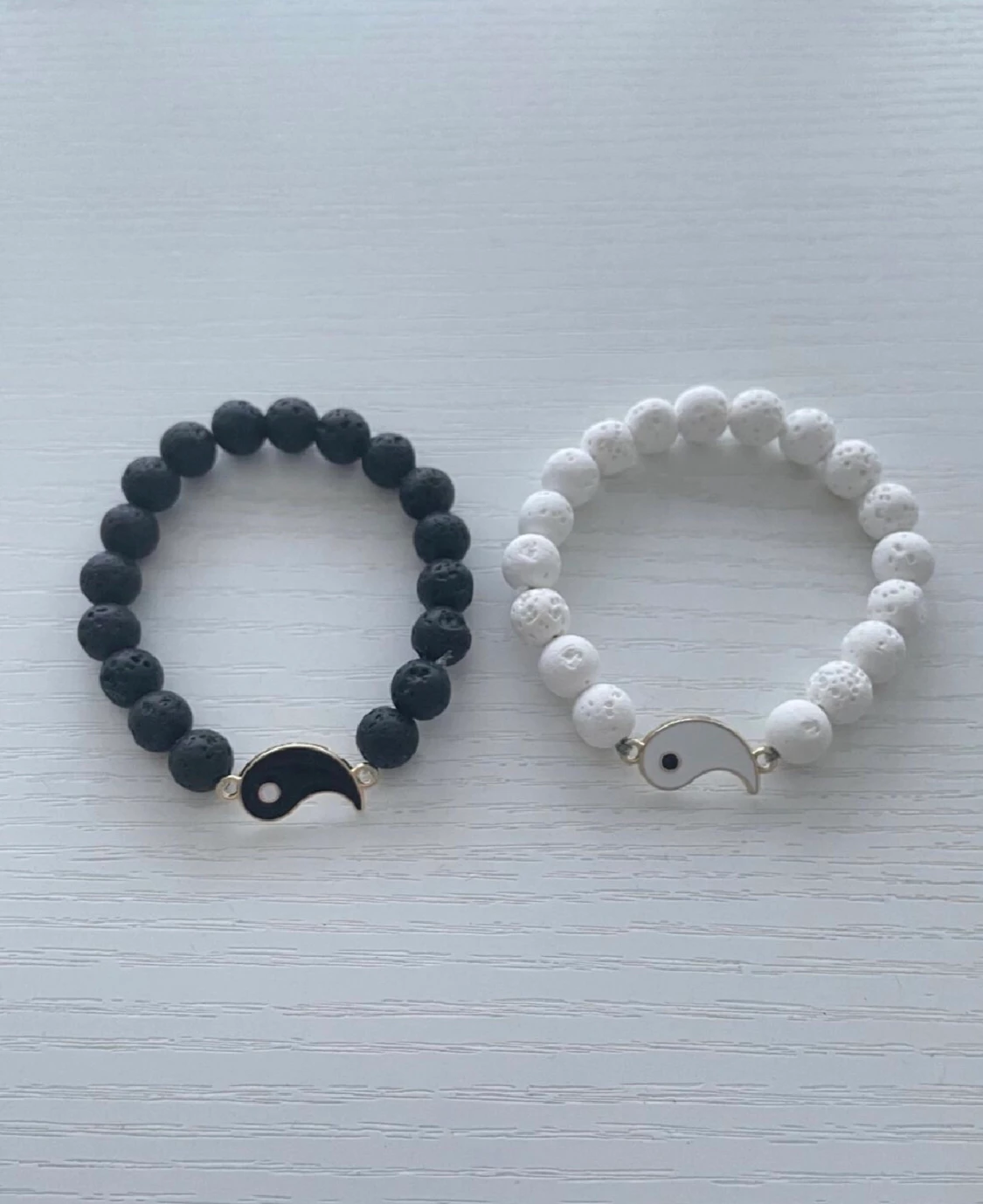 🖤🤍🖤Yin & Yang Par armband 🖤🤍🖤