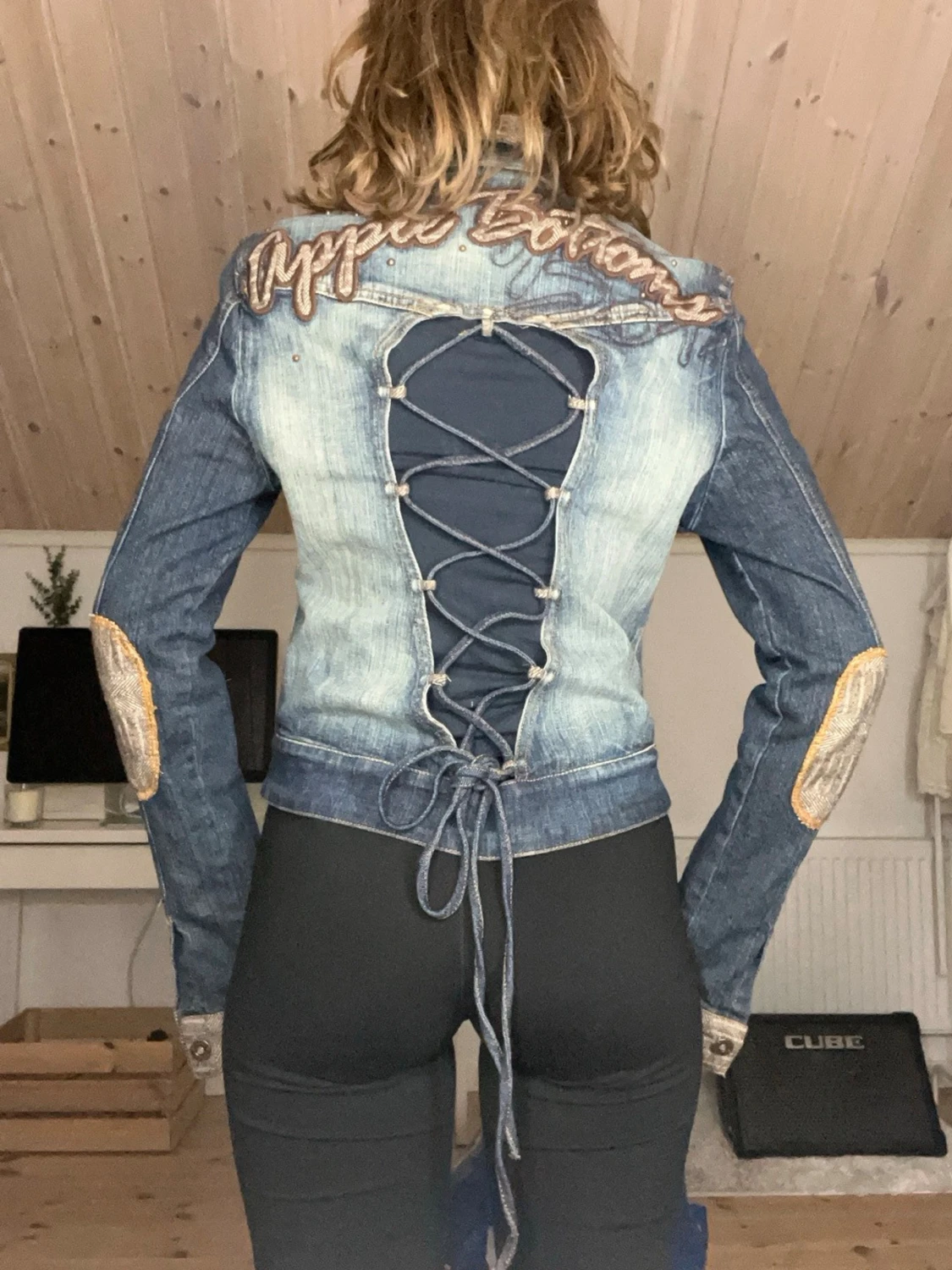 Jeansjacka med snörning från Apple Bottoms - 1