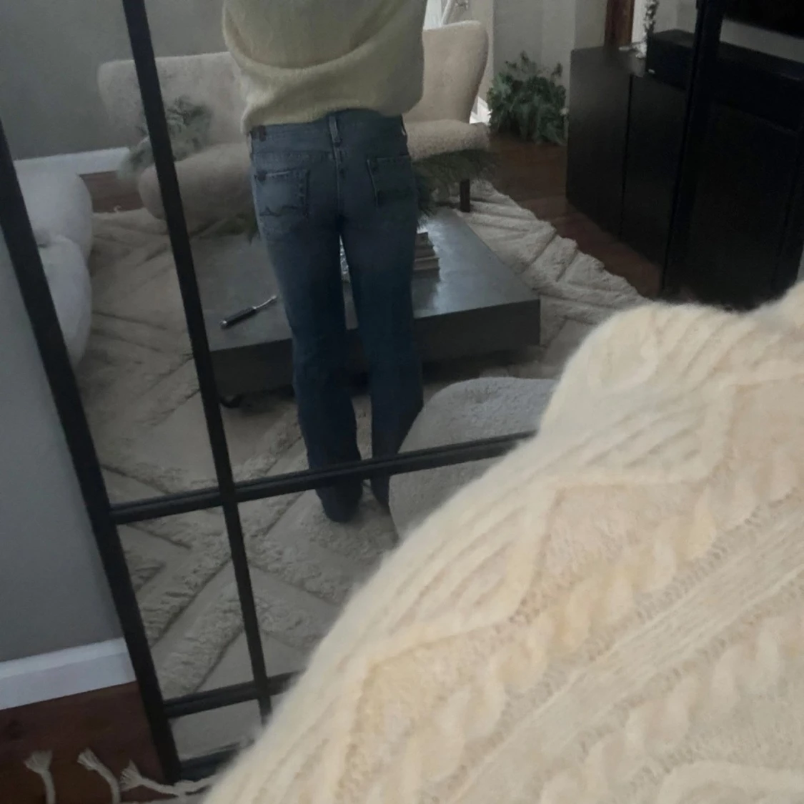 Blå jeans med låg midja - 90