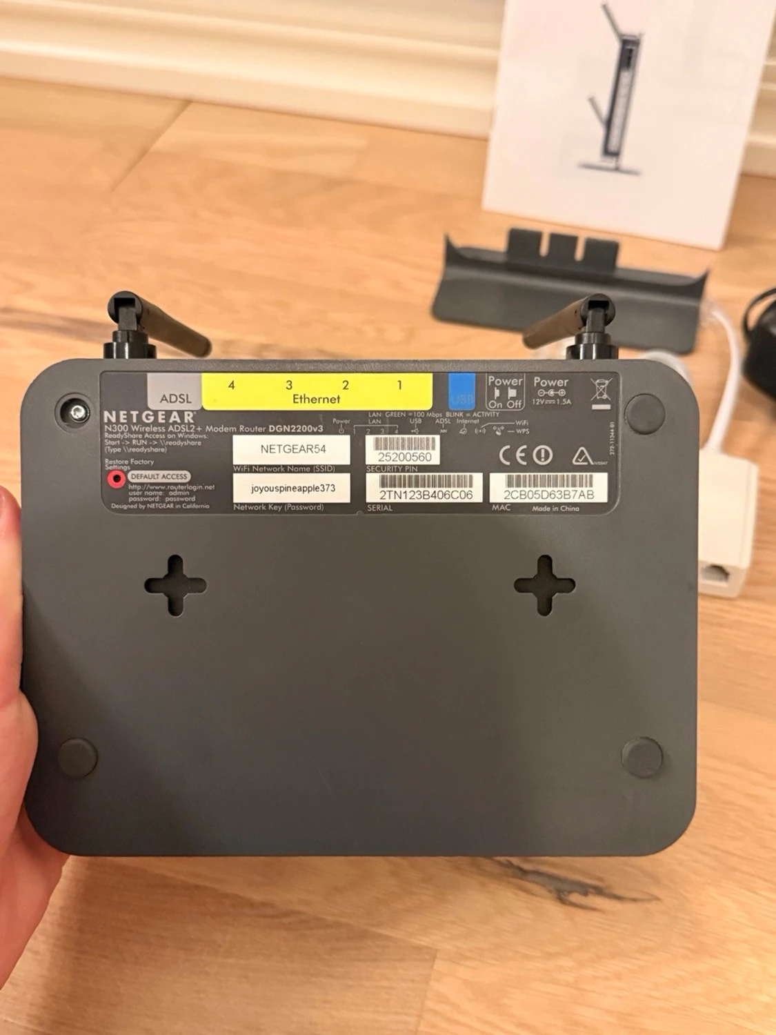 Netgear N300 Wireless ADSL2+ Router - 4