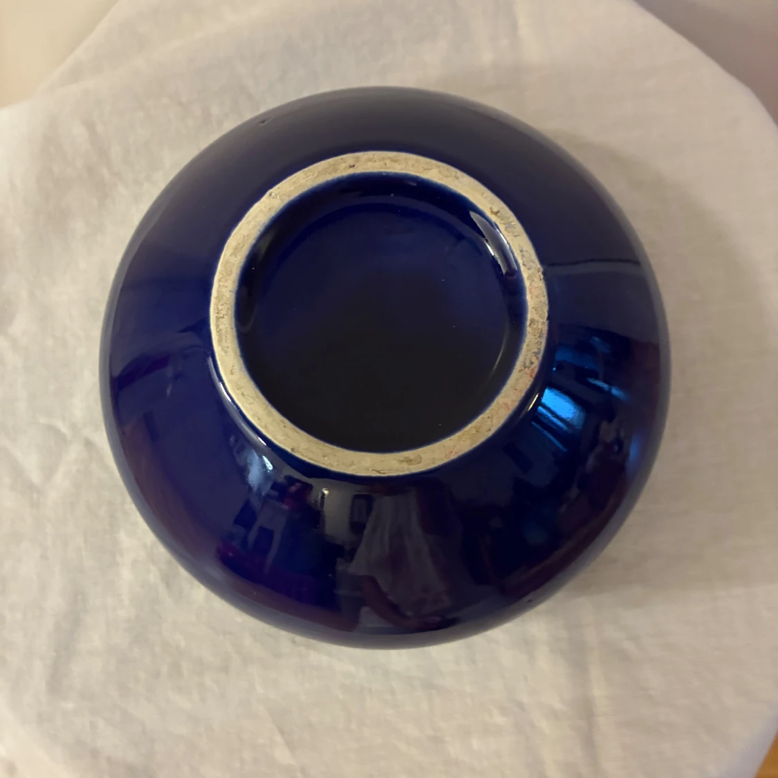 Liten blå skål/kruka - 1