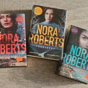 En dotters arv / Förövarna / Gömstället - Tre spännande böcker av Nora Roberts: En dotters arv, Förövarna och Gömstället. Perfekt för dig som gillar gripande berättelser med mystik och starka karaktärer. Snygga omslag och populär författare – ett måste för bokhyllan!