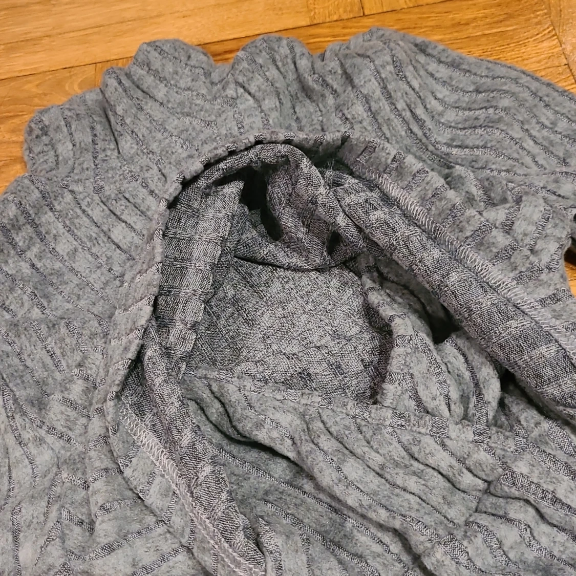 Grå ribbad långklänning från SHEIN - 2