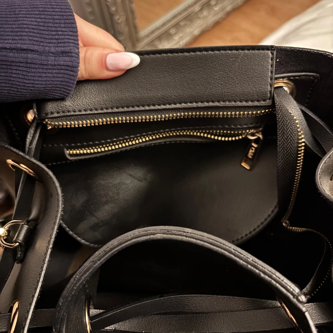 Svart ryggsäck från Chloé i skinn och mocka - 2