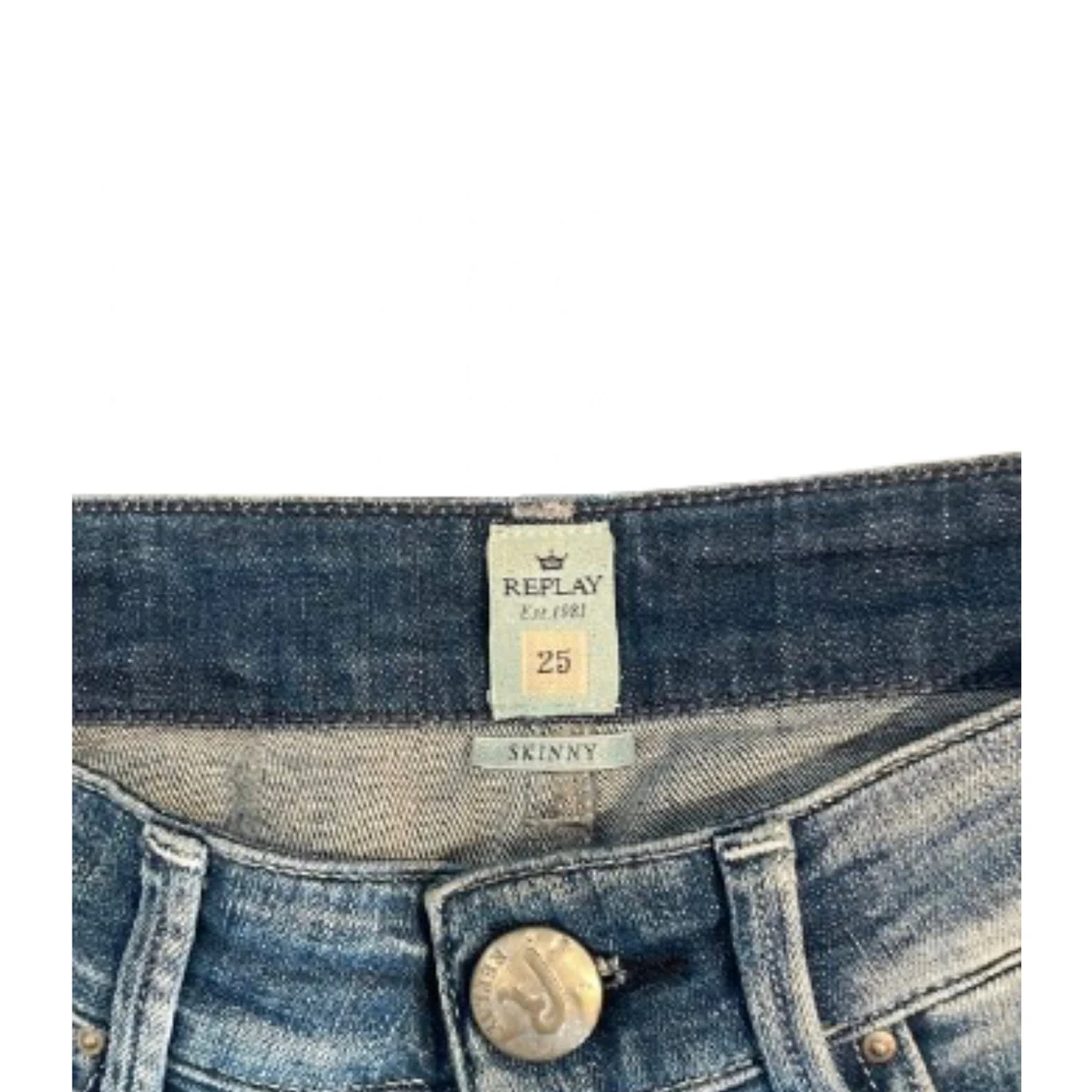 Replay skinny jeans i blå tvätt - 4