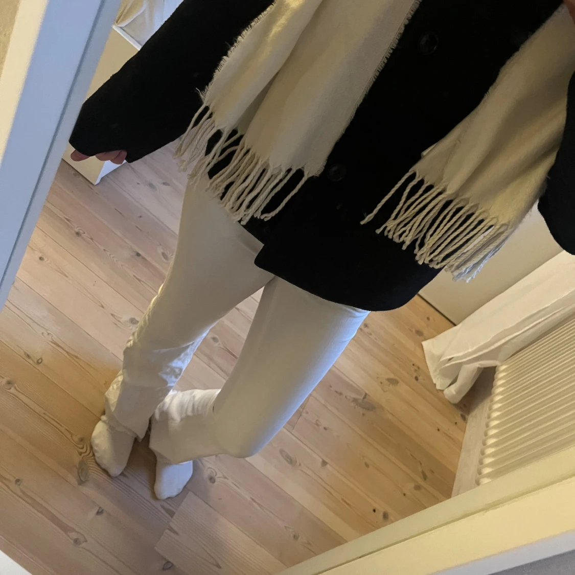 Vita lågmidjade bootcut jeans