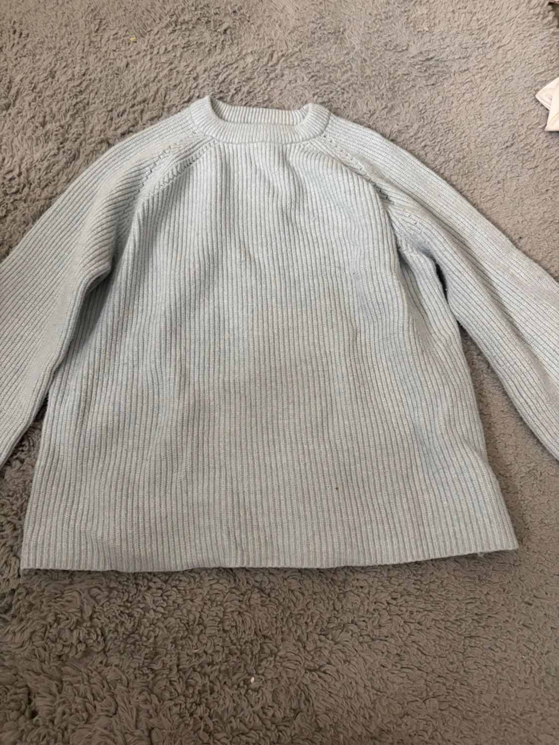Ljusblå stickad tröja - 3