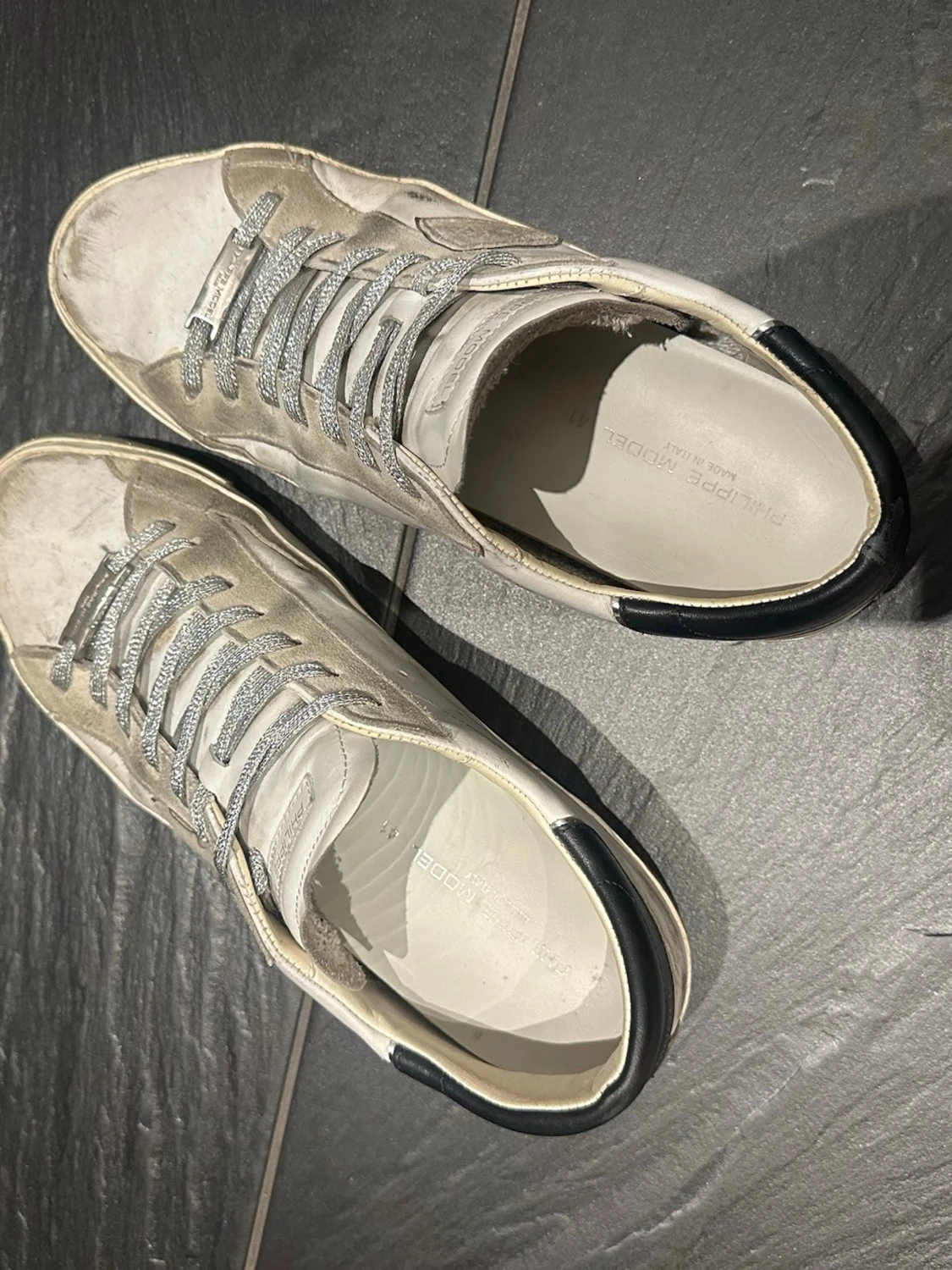 Philippe Model vita låga sneakers - 3