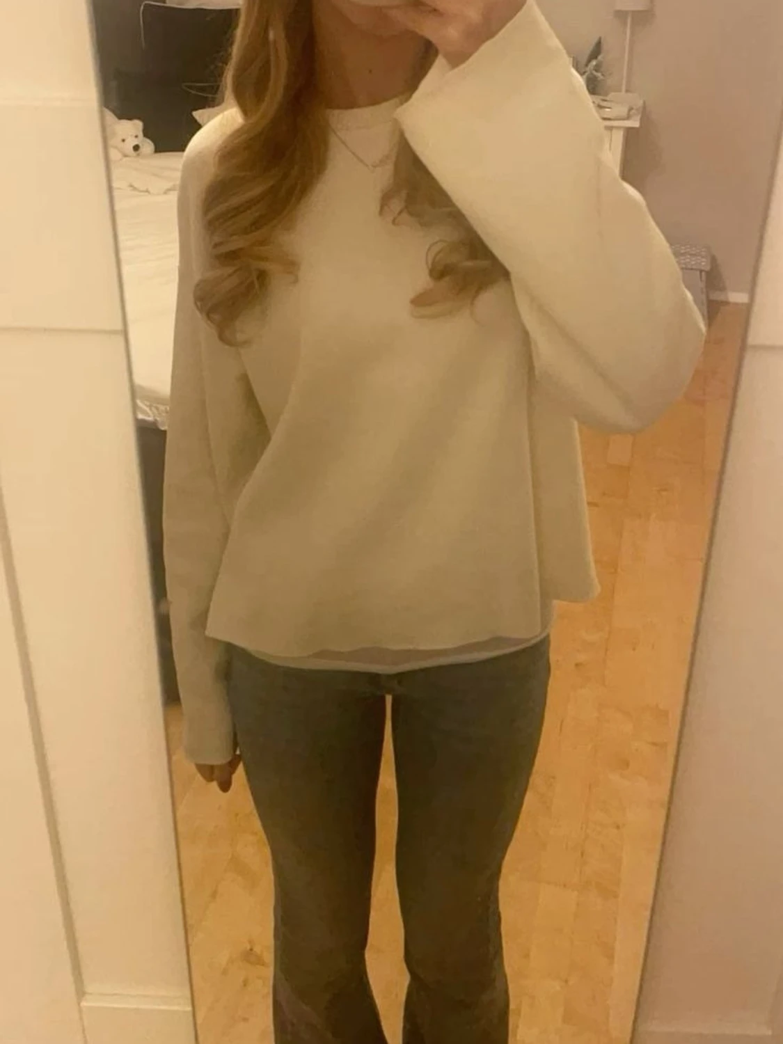 Ljusbeige oversized sweatshirt