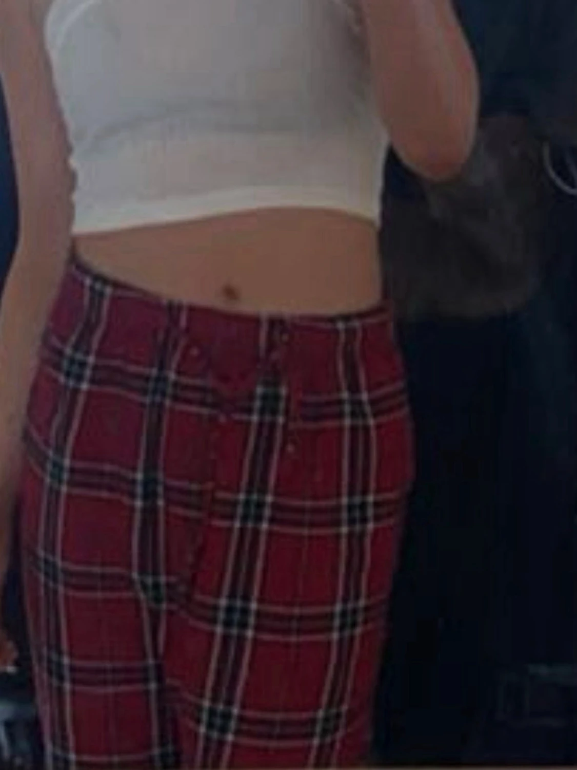 Röda rutiga pyjamasbyxor - 1