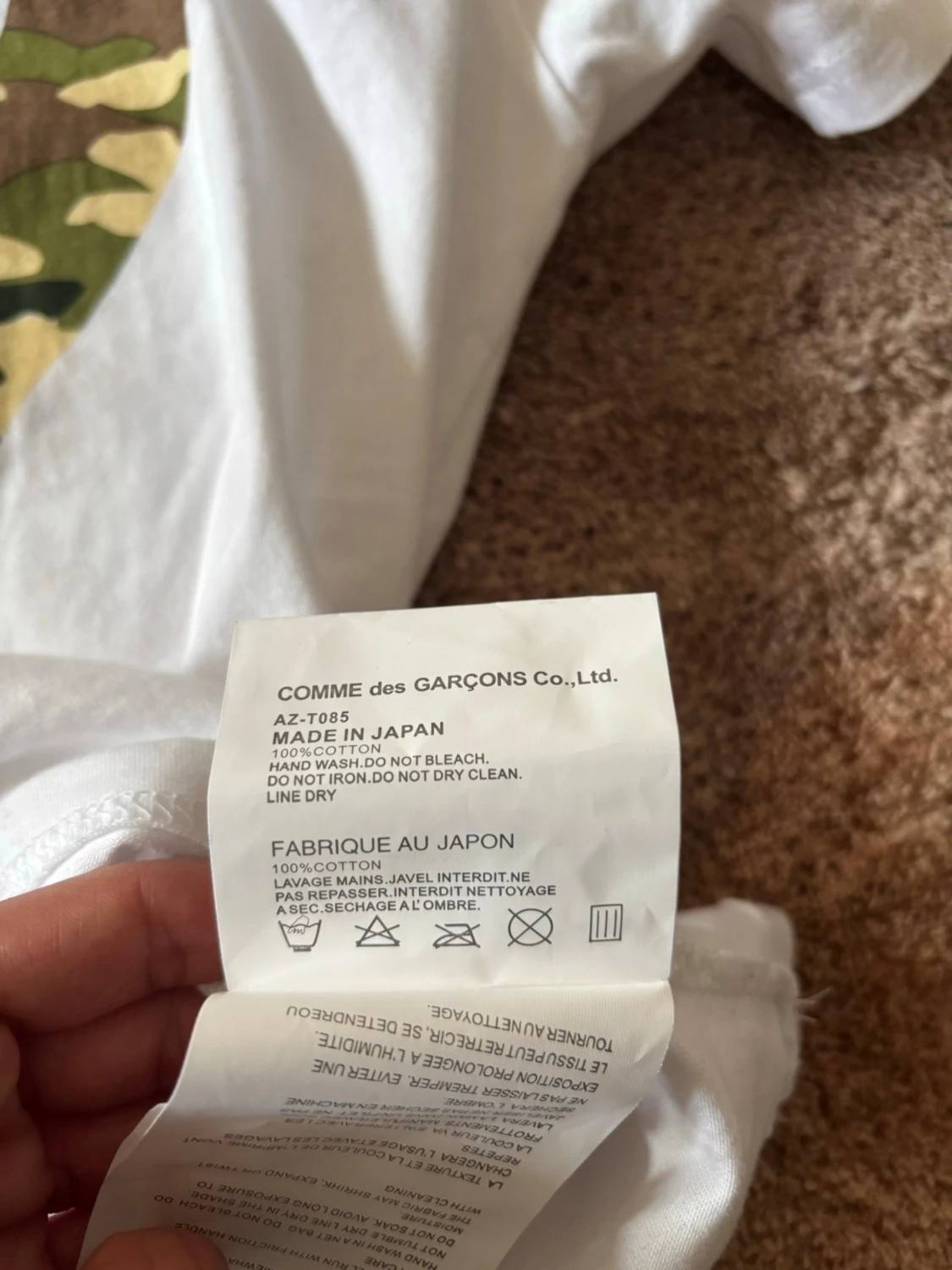 Vit Comme des Garçons Play t-shirt - 4