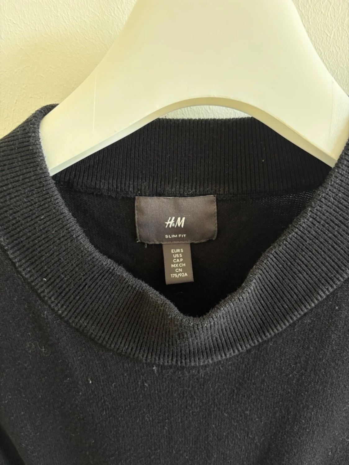 Herr svart sweatshirt med krage - 2